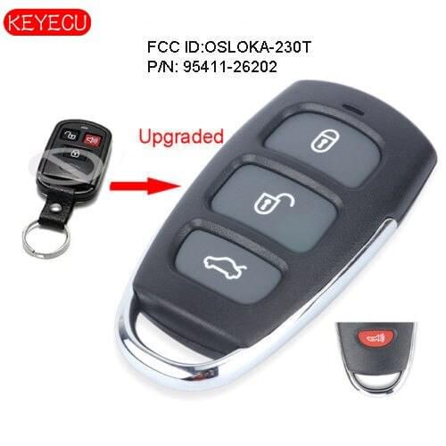 Keyecu Upgraded Remote Key Fob for Hyundai Elantra 2004-2006 FCC: OSLOKA-230T, P/N: 95411-26202