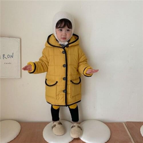 Girls Boys Babys Coat Jacket Outwear Yellow Fur Thicken Winter Plus Velvet Warm Tracksuit Fleece Childrens Clothing
