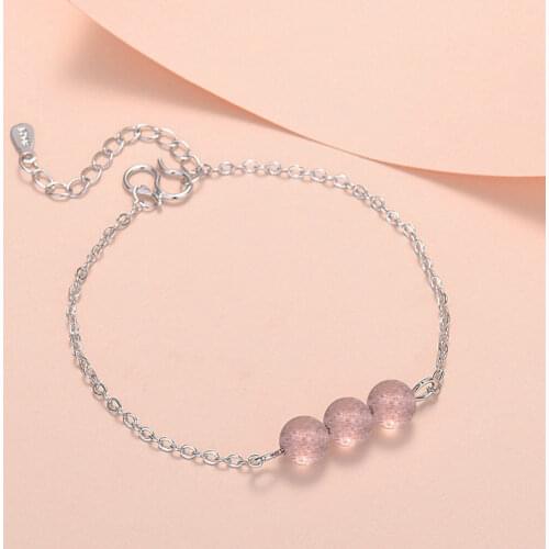 Fashion Silver 925 Minimalist Crystal Women Chain Bracelet On Hand Ladies Luxury Bridal Body Jewelry