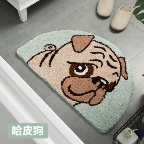 Cartoon Semicircular Floor Mat Door Mat Into The Door Bathroom Absorbent Non-slip Floor Mat Bathroom Bedroom Door Carpet