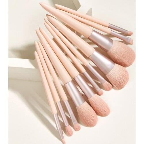 11pcs Macaron Professional Soft Makeup Brushes Set with Bag Eyeshadow Blending Powder Foundation Face Eye Beauty Cosmetic Tools