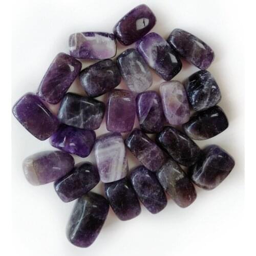 Natural Amethyst Crystal Purple Quartz Tumbled Stones Healing Amulet Feng Shui Home Decor 150g Wholesale Dropship