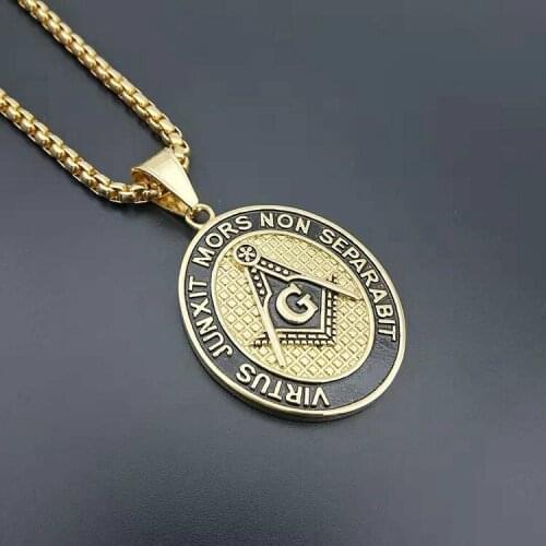 New European and American Freemasonry Retro Double-Sided Pendant Horus Punk Locomotive Necklace Jewelry Personalized Eyes