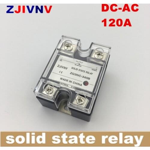 Single phase solid state relay DC-AC 120A SSR 120DA ,DC -ac ZG3NC-3120B Zero crossing type full load current