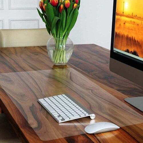 Clear Protector Desk Mat Desktop Pad PVC Student Writing Pad Smooth Mouse Mat Waterproof Transparent Tabletop Pad Large Desk Mat