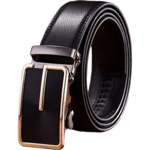 Men Belt Male Belts for Men Strap Quality Genuine Leather Belt Men Automatic Buckle Black Belts