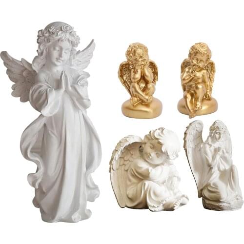 Resin Angel Statue, Adorable Flower Girl Decorative Ornaments, Home Decor Fairy