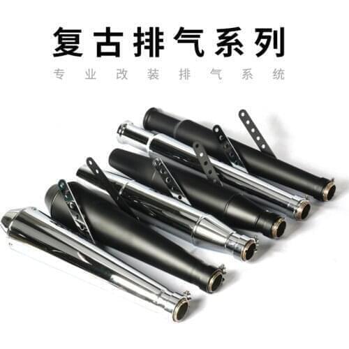 Universal Exhaust Motorcycle Pipe Muffler Exhaust Tip Vintage Rear Pipe Tail Tube Escape Moto For Harley Cafe Racer Sr400 Cb500