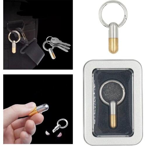 Stainless Steel Capsule Cutter Keyring Versatile Cutting Tool for Backpacking