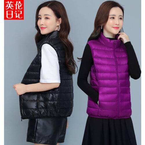 Jacket Vest Womens Cotton Vest Womens Short Coat Womens Winter Autumn Winter Womens Vest Chaleco Mujer