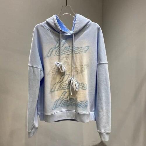New Spring Autumn Womens Hoodie Fashion Letter Drawstring Tie-dye Pullover Outdoor Leisure Sports Womens Long-sleeved Top