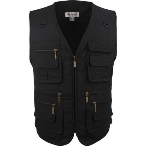 Men Vest Outdoors Sleeveless Jacket Vest With Many Pockets V-Neck Waistcoat Plus Large Size 10XL Travel Coat Fishing Vest