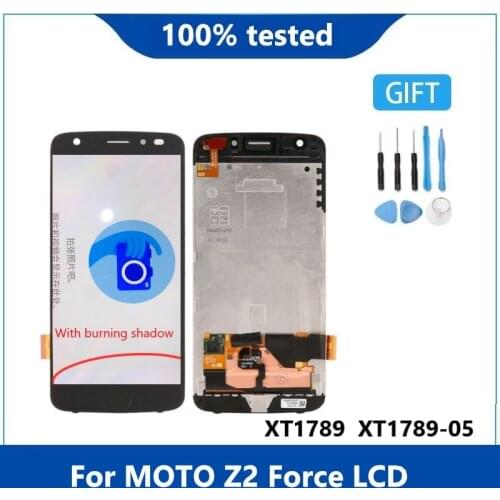 5.5 "For Motorola OEM MOTO Z2 Force XT1789 Xt1789-05 LCD Display Touch Screen Digitizer For Moto Z2 Force DisplayBurning-Shadow