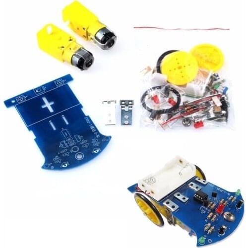 1 set Intelligent Tracing Smart Car Chassis Kit Trace Intelligent Track Line Car Fun Electronic Production DIY Kit Practice