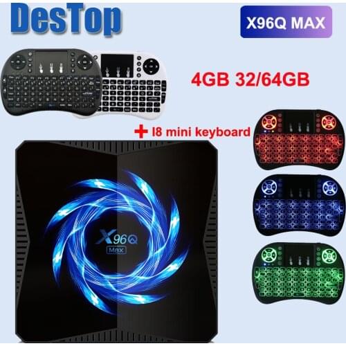 1PC X96Q MAX Smart TV Box Android 10.0 4GB RAM 32/64GB ROM Allwinner H616 2.4G/5.0G WiFi BT5.0 4K HDR Media Player Set Top Box