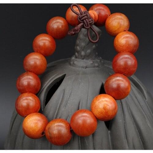 15mm monarch RAJA KAYU wood Tibet Buddhism Amulet Bracelet