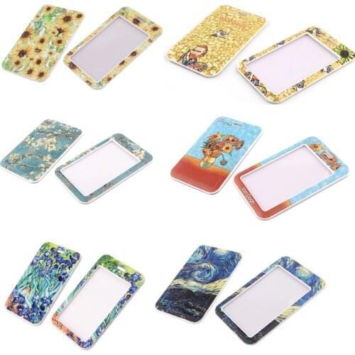 20pcs/lot BH1416 Blinghero Cartoon Vangogh Style Card holder badge holder with Lanyard Kawaii Classcial Card lanyard Stationery