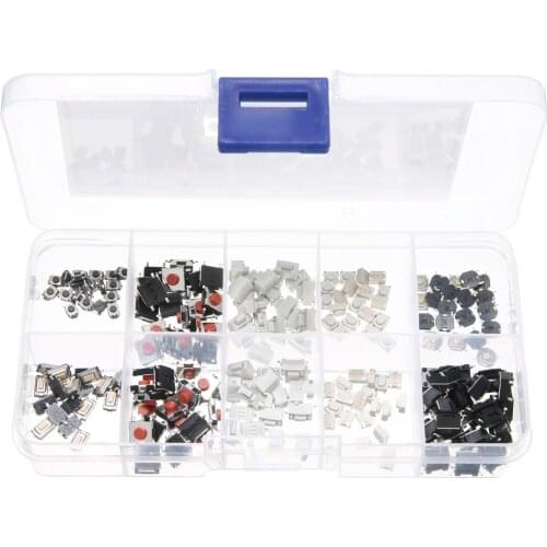 200pcs 10 Types Remote Control Tactile Push Switch Key Micro Switch SMD SMT Switch Microswitch For Audio Equipment