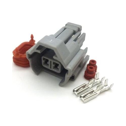 100pcs/lot 2 Pin/Way Top Slot Female Fuel Injector Connector Plug KIT NEW EFI Case For Subaru 173090-2