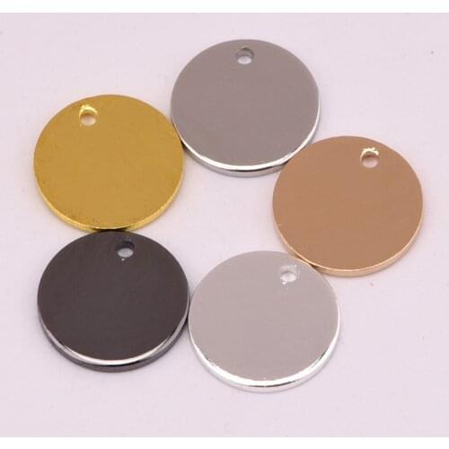50pcs 8/10/11/20mm copper Blank round crafts Brass Round tag DIY handmade accessories necklace/bracelet charms Pendent Jewelry