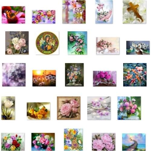 A37801 vase peony cross stitch kit people 18ct 14ct 11ct count canvas stitches embroidery DIY handmade needlework