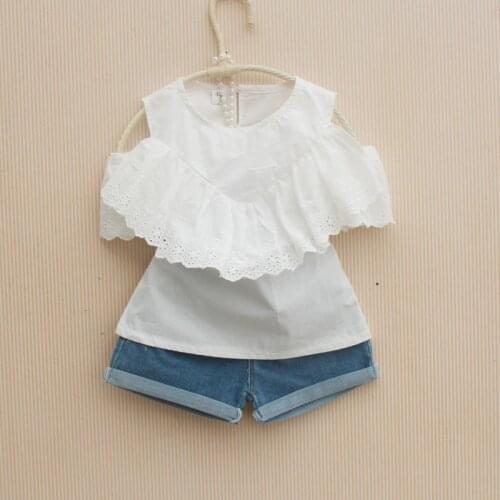 2-16 Year Summer Baby Toddler Teenager School Girls Blouse Ruffles Off Shoulder Girl Tops Blouses Kids Shirt Childrens Clothes