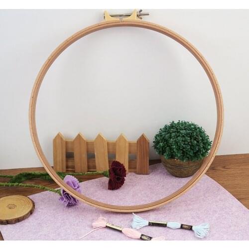 Diamete 14.5inch Wooden Frame Embroidery Hoop Ring DIY Needlecraft Cross Stitch Machine Round Loop Hand Household Sewing Tools