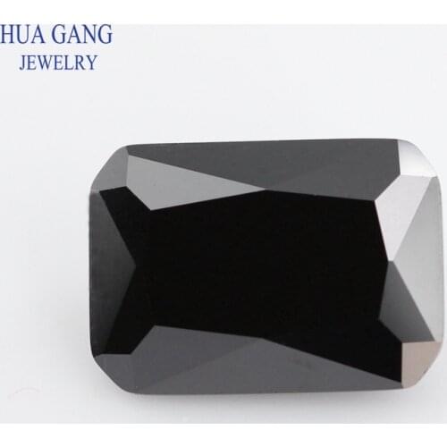 Black Natural Spinel Loose Gemstone Octangle Shape Size 5x7mm~10x14mm Natural Gemstone BeadsFor DIY Jewelry Making Free Shipping