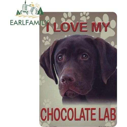EARLFAMILY 13cm x 8.8cm For Labrador Retriever Bumper Car Stickers Creative Decal Sunscreen Scratch-Proof Vinyl Material
