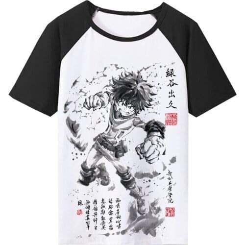 Anime T Shirt Boku No Hero Academia My Hero Academia T-Shirt Izuku Midoriya Boy For Man/Woman Male