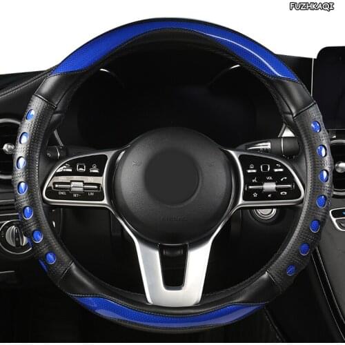 FUZHKAQI Microfiber Leather Car Steering Wheel Cover For Maserati Ghibli Levante Granturismo Quattroporte