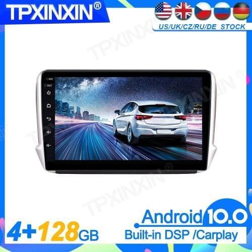 For Peugeot 2008 208 2011-2019 Android10.0 Head Unit Car Multimedia Player Auto Radio Tape Recorder GPS Navigation DSP IPS 2Din