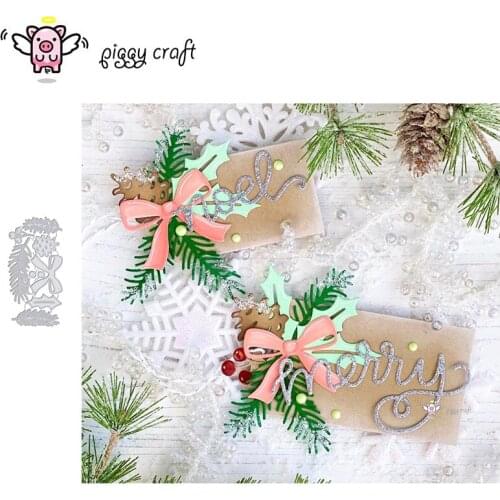 Piggy Craft metal cutting dies cut die mold Bow nuts berry leaves Scrapbook paper craft knife mould blade punch stencils dies