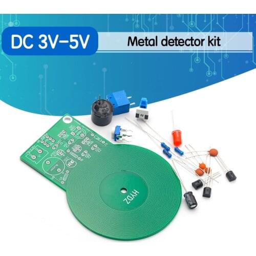 Metal Detector Electronic DC 3V-5V 60mm Non-contact Sensor Board Module Electronic Part Metal Detector With Battery Case DIY Kit