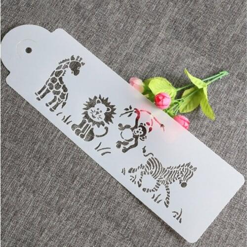 Plastic Cake Stencils Animal Spray Pattern Cake DIY Decorating Stencil Fondant Mold Pattern Printing Pastry Mold Baking Tool