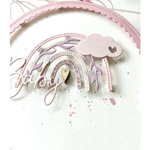 Mmao Crafts Metal Steel Cutting Dies Baby letter decoration Stencil For DIY Scrapbooking Paper/photo Cards Embossing Dies