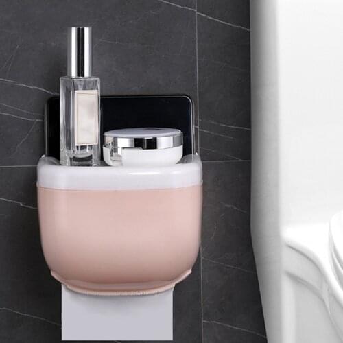 Mobile phone rack paper towel box Waterproof Toilet Paper Holder Mobile Phone Storage Shelf Wall Mounted Rack New