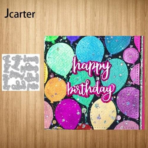 New Metal Cutting Dies Happy Birthday Hello Letters Craft Handmade Knife Mould Blade Punch Stencils Dies Cut Scrapbooking Model
