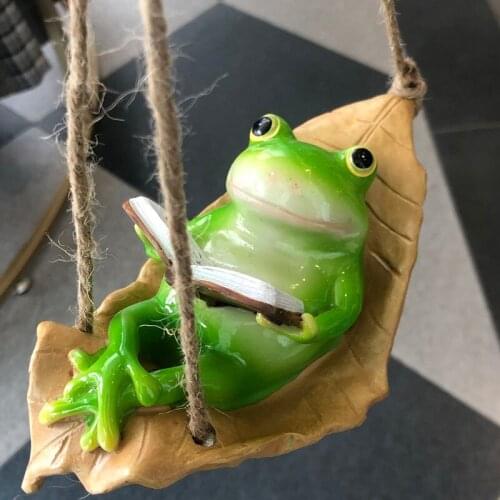 Resin Creative Frog Statue Balcony Pond Bonsai Ornaments Terrace Decoration Garden Accessories Home Decor exterior Sculpture