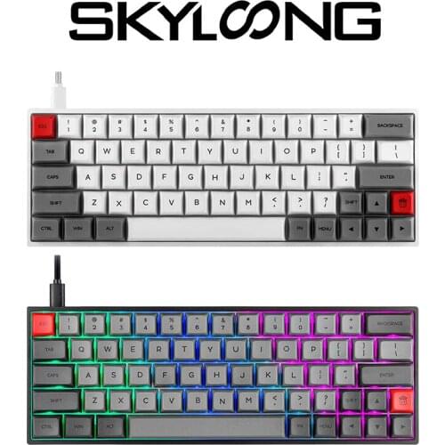 SKYLOONG SK64 Mini Portable Mechanical Keyboard Gateron Switch Axis RGB Backlight Teclado For Win/Mac/Desktop Programming Gaming