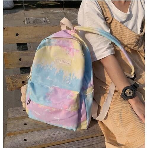 Waterproof Nylon Women Backpack Dyeing School Backpacks Female Travel Back Pack For Teenagers Girls And Boys Shoulder Bag 2020