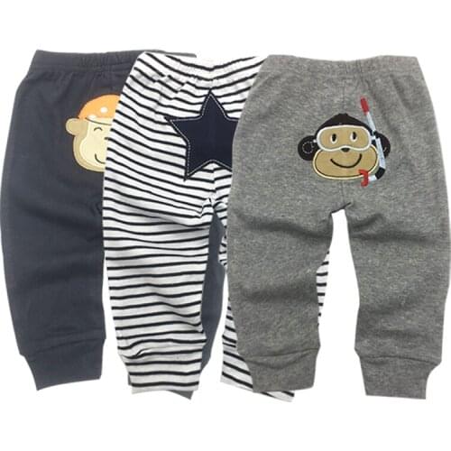 Unisex Baby Pants Spring Summer Kids Harem PP Trousers Cotton Knitted Boy Girl Toddler Leggings Newborn Infant Clothing 3 Packs