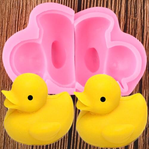 3D Duck Silicone Mold DIY Handmade Soap Candle Molds Fondant Cake Decorating Tools Polymer Clay Candy Chocolate Gumpaste Moulds