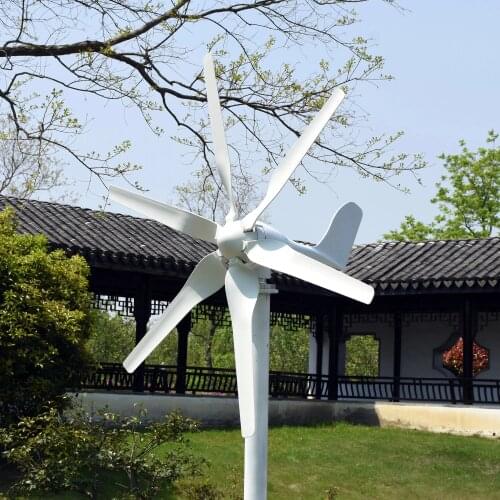 Poland warehouse 800W 12V24V 6blades horizontal wind turbine generator home use + waterproof MPPT BOOST wind charger controller