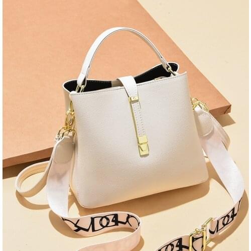 Womens Broadband Messenger Bag 2021 New Tide Korean Fashion Large Capacity Bucket Bag Ladies Shoulder Bag Womens Bag