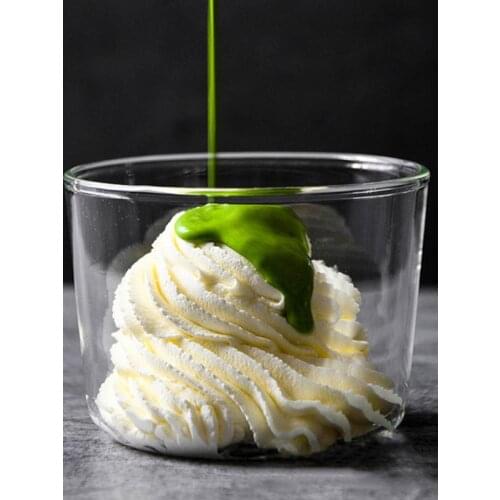 250ml High Temperature Resistant Creative Glass Cup Coffee Tea Drinks Dessert Yogurt Pudding Breakfast Milk Cup Glass