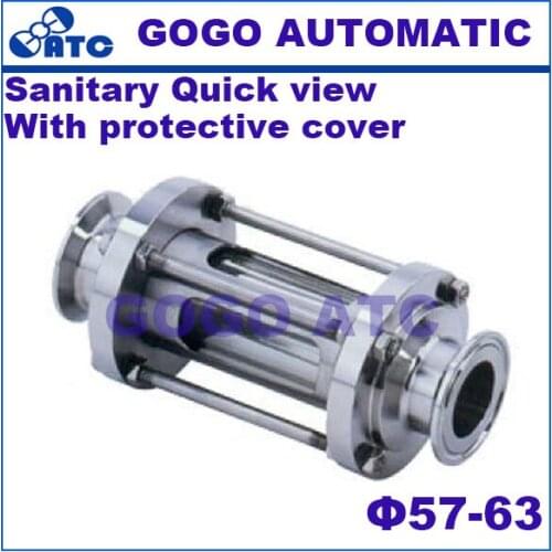 High quality with protective cover Stainless steel clamp sight O.D 57-63 mm 304 316 sanitary quick-loading Ferrule sight