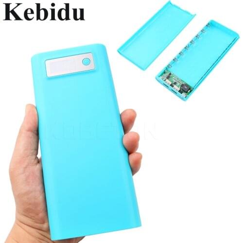 Kebidu Mobile Phone Charger DIY Shell Case 5V Dual USB 18650 Power Bank Battery Box For iphone6 Plus S6 xiaomi Wholesale