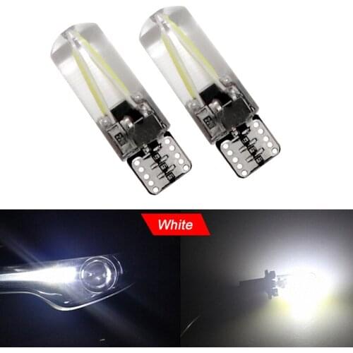 2 Pieces DC 12V Silicone T10 Canbus Car Styling Car Auto LED194 W5W Glass LED Light Bulb LED Light Parking LED Car Side Light