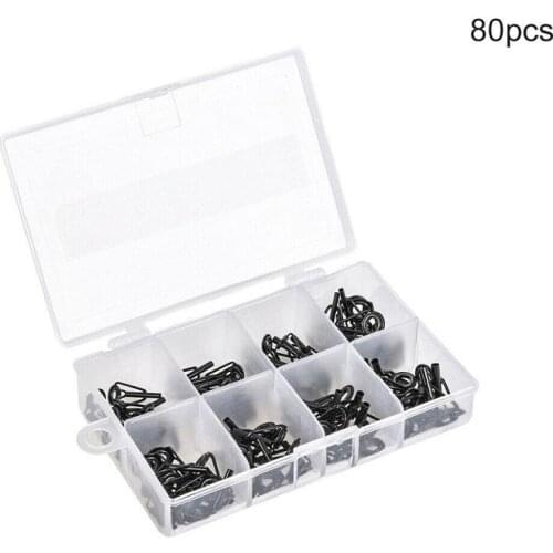 80 Pcs/Set Sea Fishing Rod Guide Rings Sea fishing rod accessories